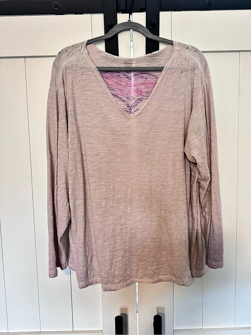 Magnolia Pearl Awaken Sleeping Heart Long Sleeve Tee Pink